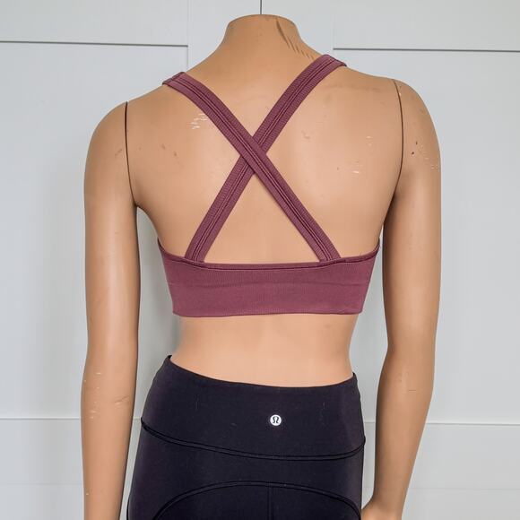 Athleta, Aurora Scoop Crossback Ribbed Women’s Small Sports Bra A-C, Tawny Rose - Picture 6 of 7